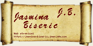 Jasmina Biserić vizit kartica